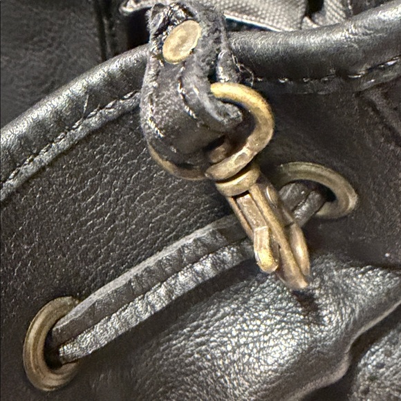 Frye Black Leather Bag with Gold Studs - Picture 10 of 12